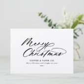 Cartes Pour Fêtes Annuelles Typographie moderne élégant script entreprise Kraf (Debout devant)