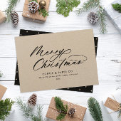 Cartes Pour Fêtes Annuelles Typographie moderne élégant script entreprise Kraf