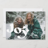 Cartes Pour Fêtes Annuelles Typographie moderne Joyeuse Rétro 1 Photo Minimale (Devant)