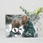 Cartes Pour Fêtes Annuelles Typographie moderne Joyeuse Rétro 1 Photo Minimale (Debout devant)