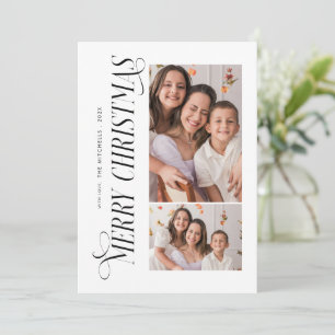 Cartes Pour Fêtes Annuelles Typographie Moderne Joyeux Noël 3 Photo