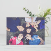 Cartes Pour Fêtes Annuelles Typographie moderne Joyeux Noël 4 Photo (Debout devant)