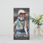 Cartes Pour Fêtes Annuelles Typographie moderne Joyeux Noël Pleine Photo (Debout devant)