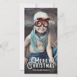 Cartes Pour Fêtes Annuelles Typographie moderne Joyeux Noël Pleine Photo