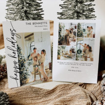 Typographie moderne Joyeux Vacances Une photo