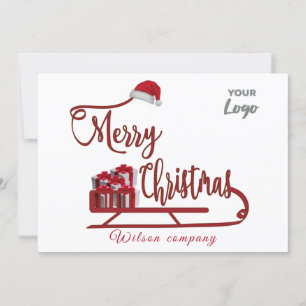 Cartes Pour Fêtes Annuelles Typographie moderne logo Sledge Noël 