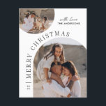 Cartes Pour Fêtes Annuelles Typographie moderne photo collage Noël<br><div class="desc">Carte postale moderne minimaliste abstraite forme photo collage Noël carte postale vacances. Audacieux sur la conception des tendances. Une partie d'une collection de vacances.</div>