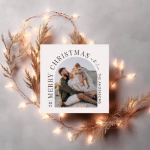 Cartes Pour Fêtes Annuelles Typographie moderne photo collage Noël