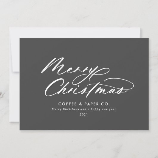 Cartes Pour Fêtes Annuelles Typographie moderne script élégant vacances d'entr (Devant)