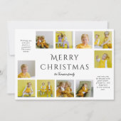 Cartes Pour Fêtes Annuelles Typographie moderne simple Collage photo Noël (Devant)