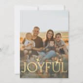 Cartes Pour Fêtes Annuelles Typographie or moderne couverture photo Noël (Devant)