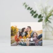 Cartes Pour Fêtes Annuelles Typographie rétro moderne photo complète (Debout devant)