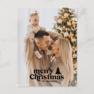 Cartes Pour Fêtes Annuelles Typographie rétro moderne photo complète