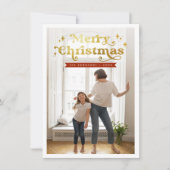 Cartes Pour Fêtes Annuelles Typographie rétro Super Joyeux Noël Photo (Devant)