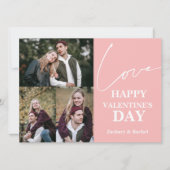 Cartes Pour Fêtes Annuelles Typographie romantique Valentines jour couple 3 ph (Devant)