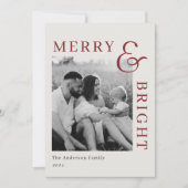 Cartes Pour Fêtes Annuelles Typographie Rouge classique moderne Photo à deux f (Devant)
