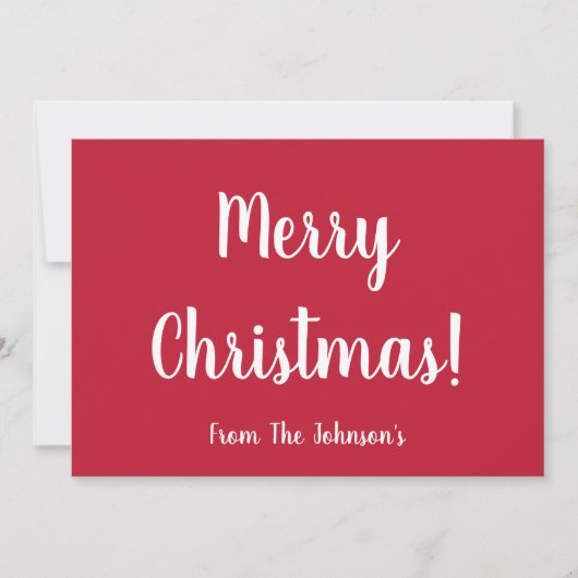 Cartes Pour Fêtes Annuelles Typographie simple de Noël (Devant)