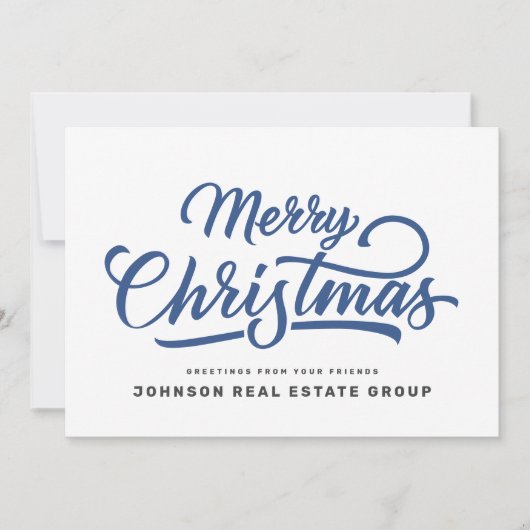 Cartes Pour Fêtes Annuelles Typographie simple moderne Ajouter un logo (Devant)