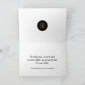 Cartes Pour Fêtes Annuelles Typographie simple moderne Ajouter un logo (Intérieur)