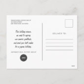 Cartes Pour Fêtes Annuelles Typographie simple moderne Ajouter un logo (Dos)