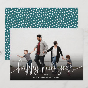 Cartes Pour Fêtes Annuelles Typographie simple moderne élégante Nouvel An   TU