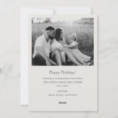 Cartes Pour Fêtes Annuelles Typographie verte classique moderne Photo à deux f (Dos)