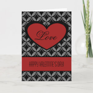 Cartes Pour Fêtes Annuelles Ultra Glam Heart Valentine's Day Card, Rouge