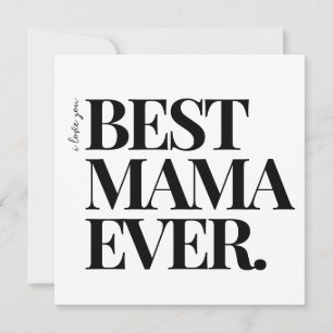 Cartes Pour Fêtes Annuelles Ultra Moderne Minimaliste Gras ‘Meilleure Maman de