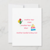 Cartes Pour Fêtes Annuelles Un an de plus, une année de plus (Devant)