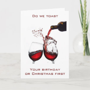CARTES POUR FÊTES ANNUELLES UN ANNIVERSAIRE "SPÉCIAL" / NOËL SOUHAITER & TOAST