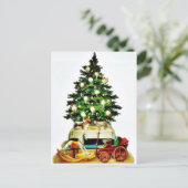 Cartes Pour Fêtes Annuelles Un arbre de Noël décoré (Debout devant)