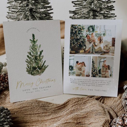 Cartes Pour Fêtes Annuelles Un arbre de Noël simple et élégant