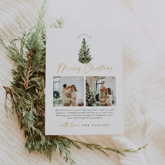 Cartes Pour Fêtes Annuelles Un arbre de Noël simple et élégant