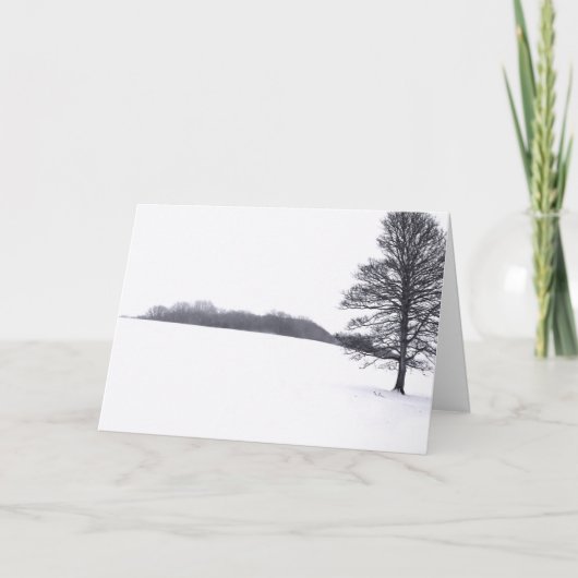 Cartes Pour Fêtes Annuelles Un Arbre En Hiver (Devant)