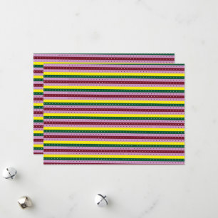 Cartes Pour Fêtes Annuelles un arrière - plan rayé multicolore avec points