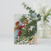 Cartes Pour Fêtes Annuelles "Un baiser de gui pour Père Noël " (Debout devant)