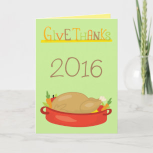 Cartes Pour Fêtes Annuelles Un Bon thanksgiving vert, merci