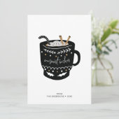 Cartes Pour Fêtes Annuelles Un cacao chaud moderne (Debout devant)