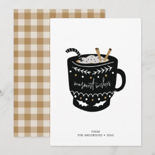 Cartes Pour Fêtes Annuelles Un cacao chaud moderne