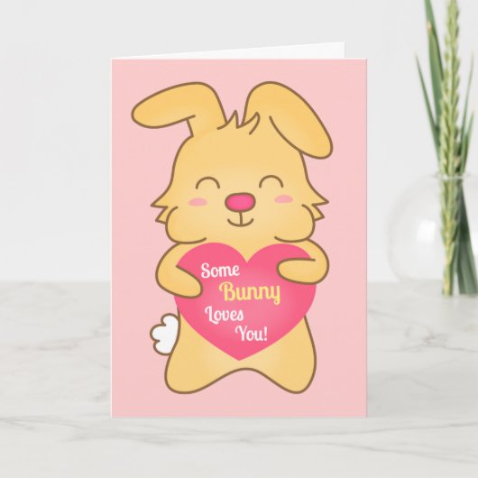 Cartes Pour Fêtes Annuelles Un certain lapin vous aime, humour mignon (Devant)