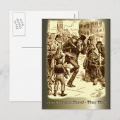 Cartes Pour Fêtes Annuelles Un chant de Noël - Tim minuscule (Devant / Derrière)