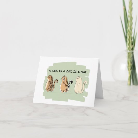 Cartes Pour Fêtes Annuelles Un Chat Est Un Mème De Chat (Devant)