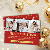 Cartes Pour Fêtes Annuelles Un collage 3 photos moderne joli Noël rouge