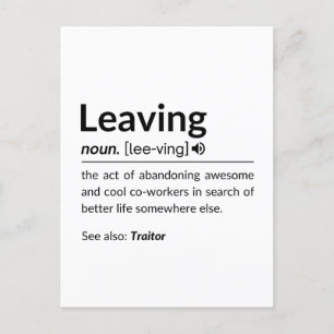 Cartes Pour Fêtes Annuelles Un collègue amusant qui part