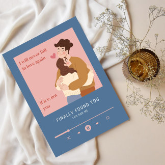 Cartes Pour Fêtes Annuelles Un couple s'embrasse - Valentines Day Card