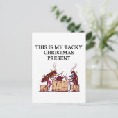 Cartes Pour Fêtes Annuelles un design cadeau de noël kitsch (Debout devant)