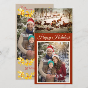 Cartes Pour Fêtes Annuelles Un Déversement sur la photo de Noël de la neige