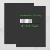 Cartes Pour Fêtes Annuelles Un esprit génial (Devant / Derrière)