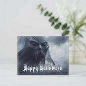 Cartes Pour Fêtes Annuelles Un fantôme noir dans un paysage désarmé - Hallowee (Debout devant)