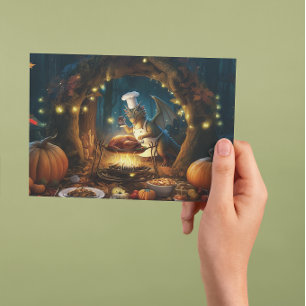 Cartes Pour Fêtes Annuelles Un Fête Attend - Enchantée Rassemblement De Thanks